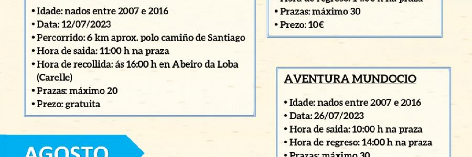 ACTIVIDADES DE VERÁN 2023