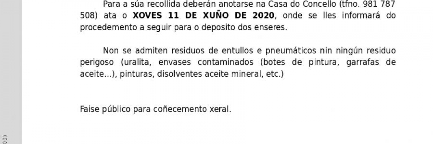 BANDO RECOLLIDA DE ENSERES