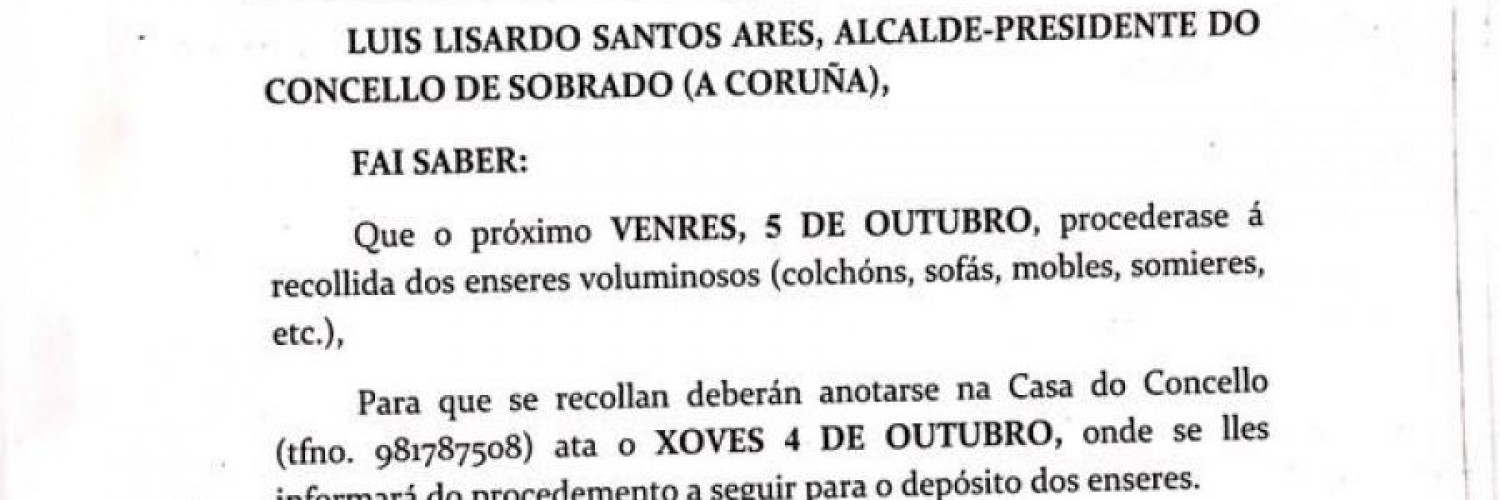 RECOLLIDA DE ENSERES