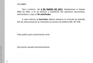 DESPRAZAMENTO DO EQUIPO MÓBIL DE DNIe