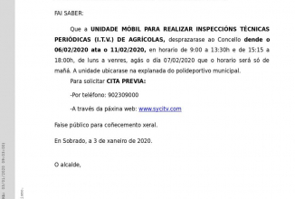 BANDO ITV DE AGRÍCOLAS