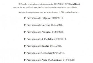 BANDO: REUNIÓNS INFORMATIVAS COS VECIÑOS