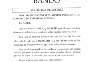 BANDO: RECOLLIDA DE ENSERES