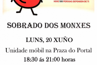 Unidade Móbil para poder doar sangue en Sobrado