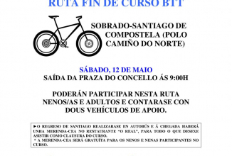 RUTA FIN DE CURSO BTT SOBRADO - SANTIAGO DE COMPOSTELA (polo Camiño do Norte)